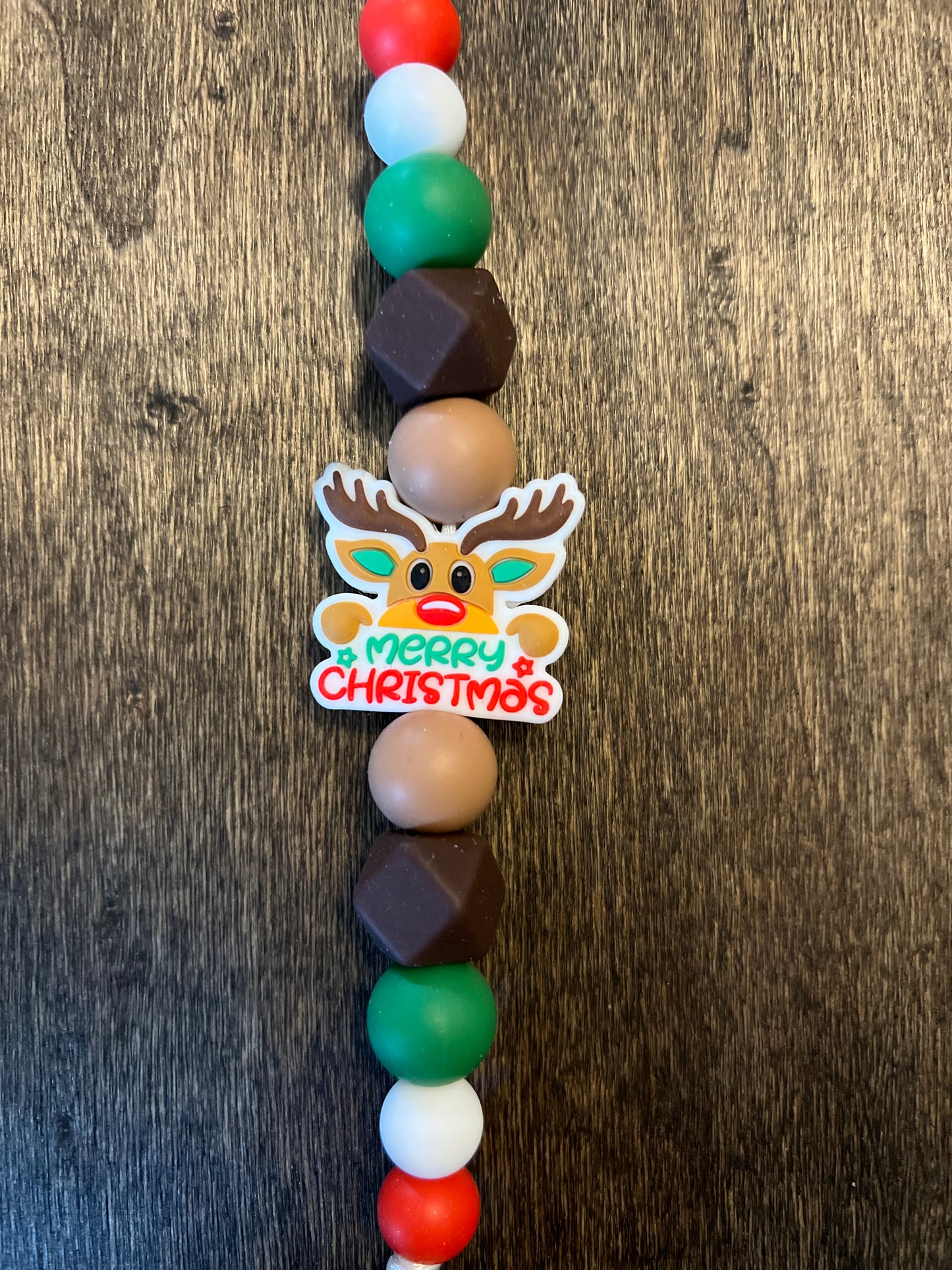 Merry Christmas Reindeer Pacifier Holder (8278678470794)