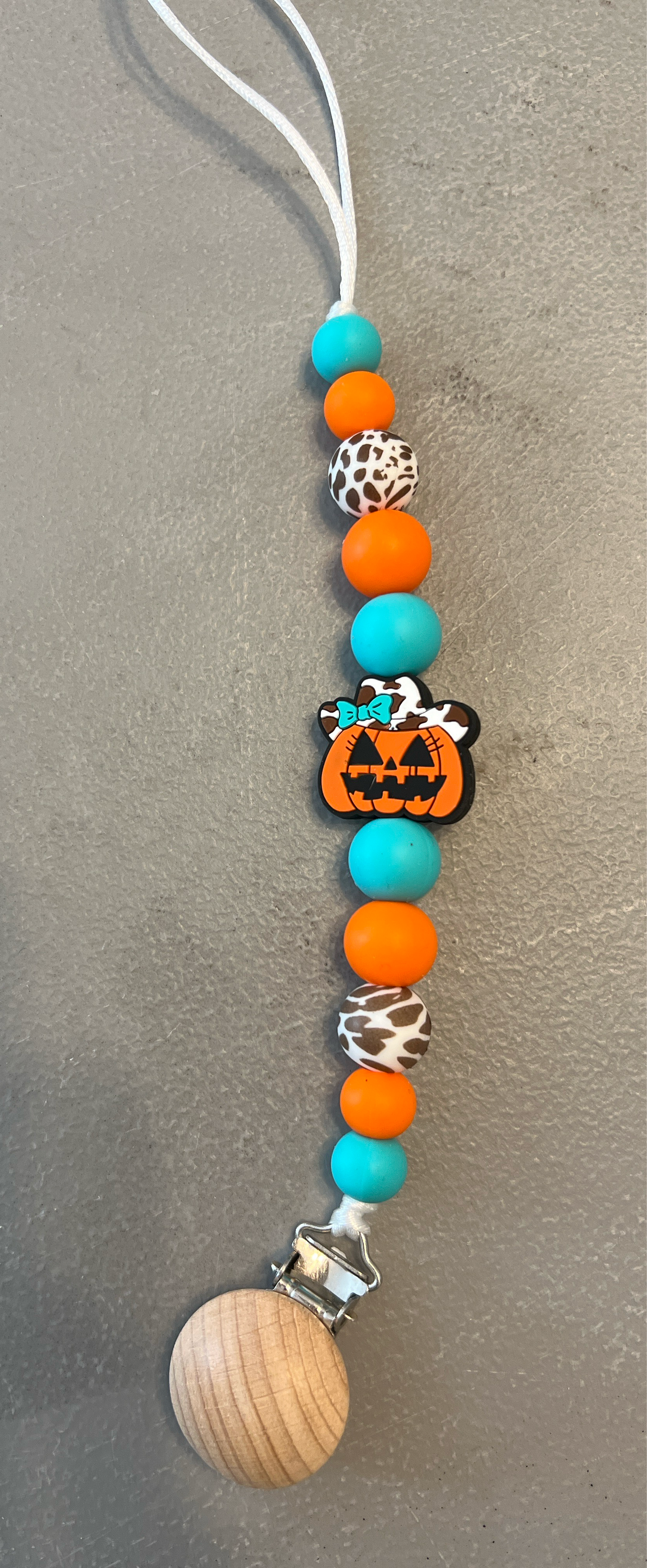 Western Pumpkin Pacifier Holder (8308337311882)