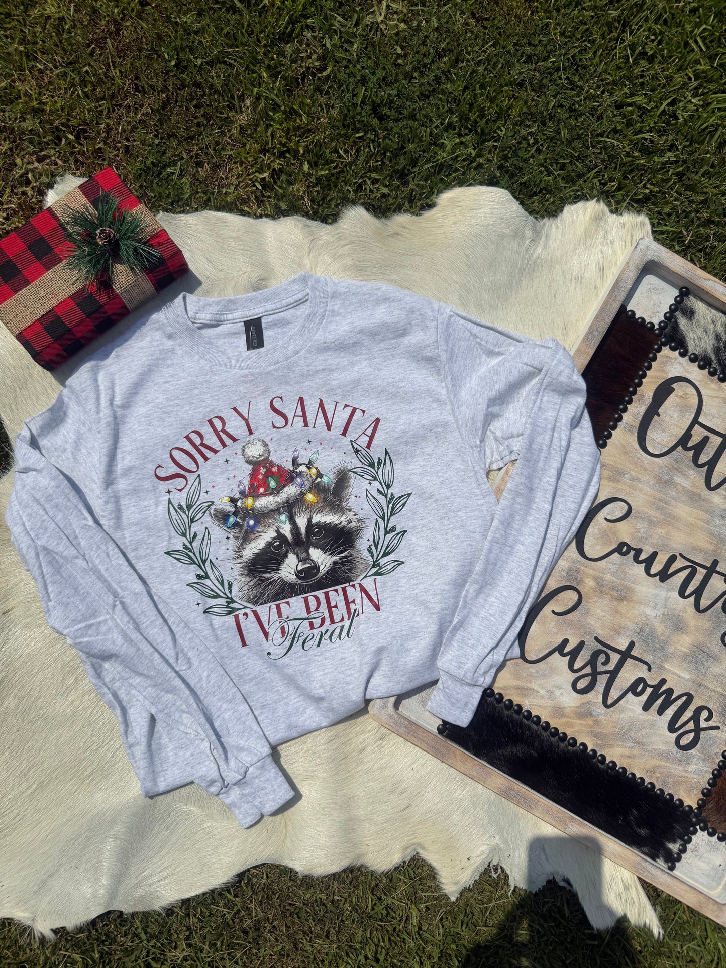 Sorry Santa I’ve been feral long sleeve tee (8671933235338)