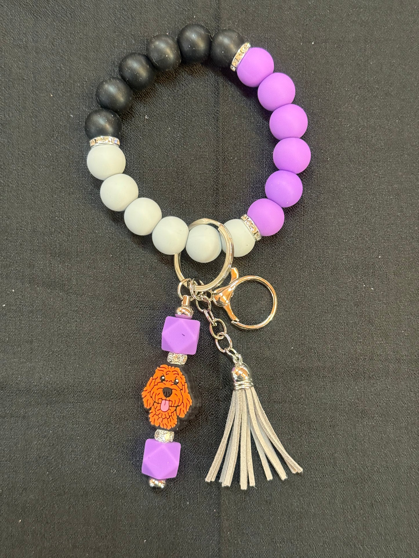 Golden Doodle bangle keychain