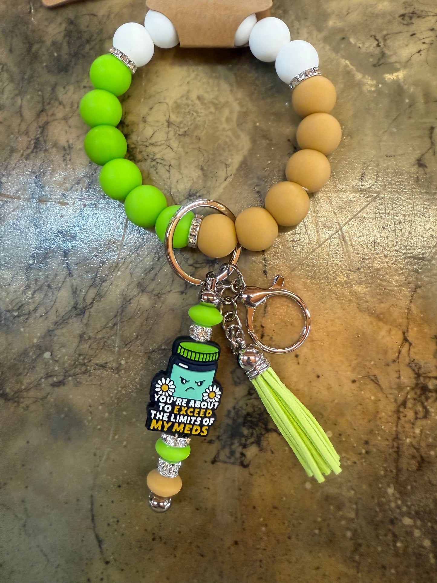 Exceed the limits bangle keychain