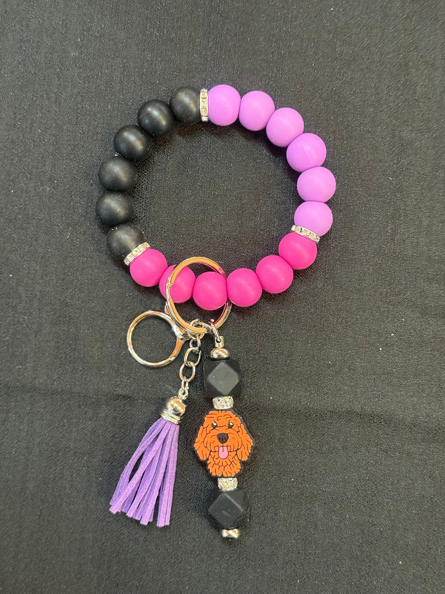 Golden Doodle bangle keychain