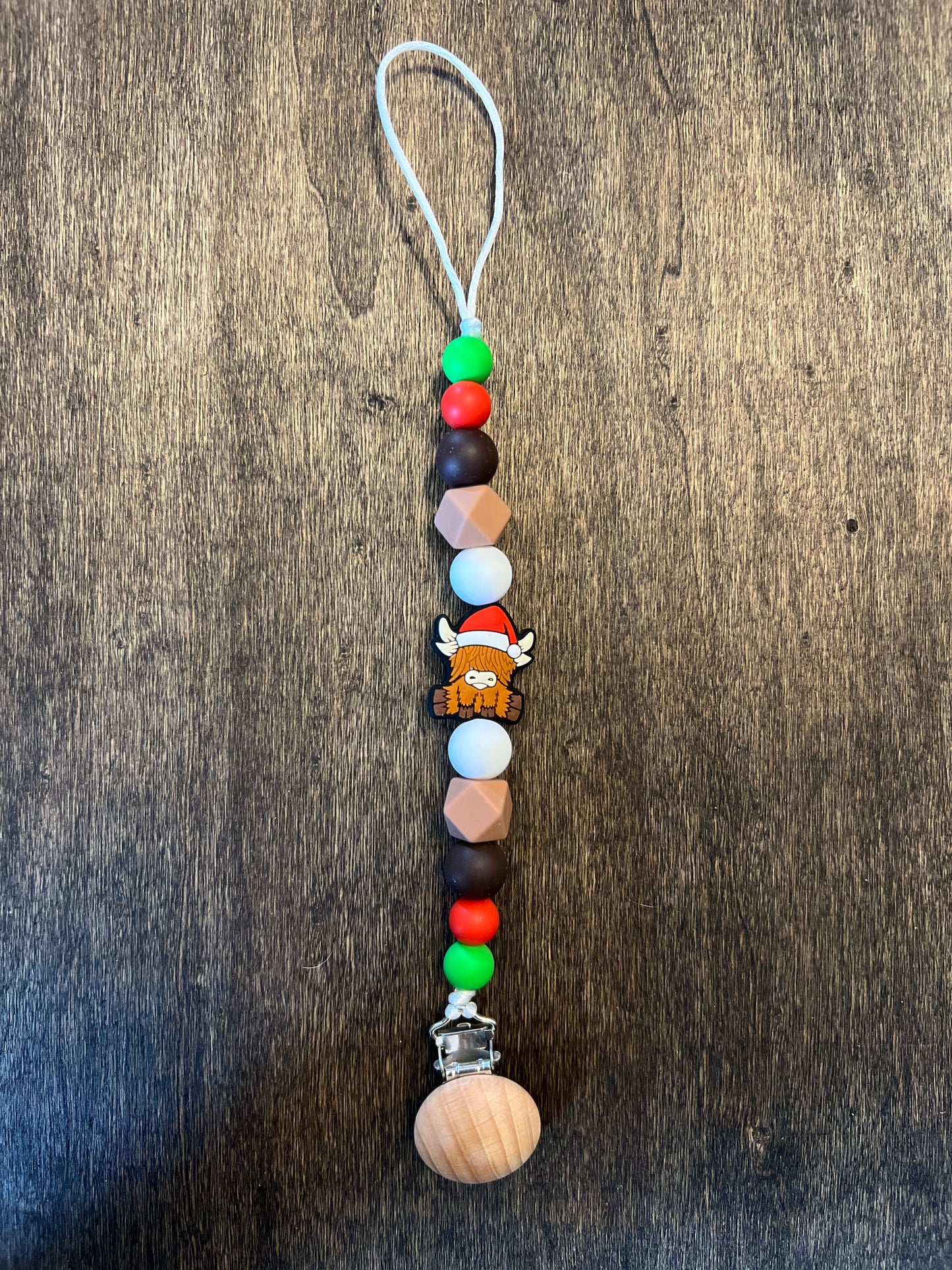 Santa Cow Pacifier Holder (8275624788106)