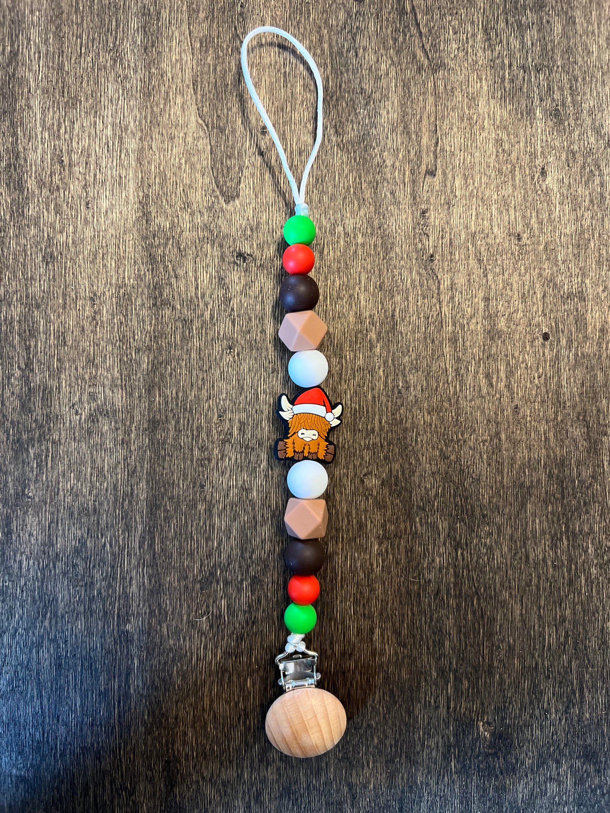 Santa Cow Pacifier Holder (8275624788106)