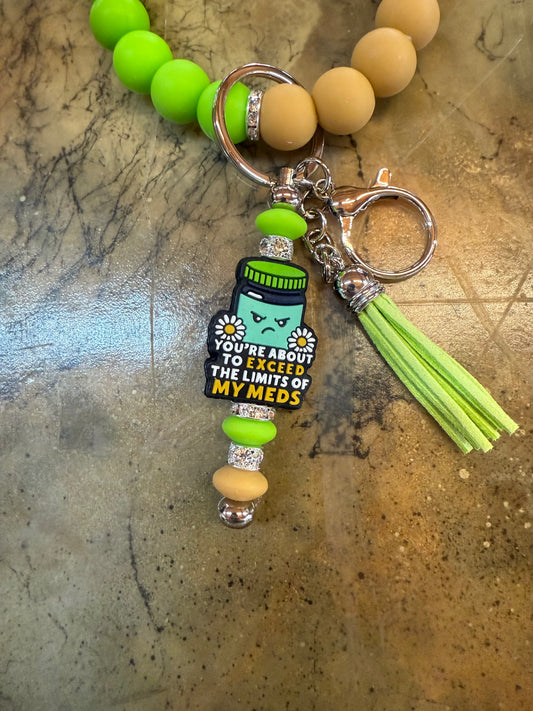 Exceed the limits bangle keychain