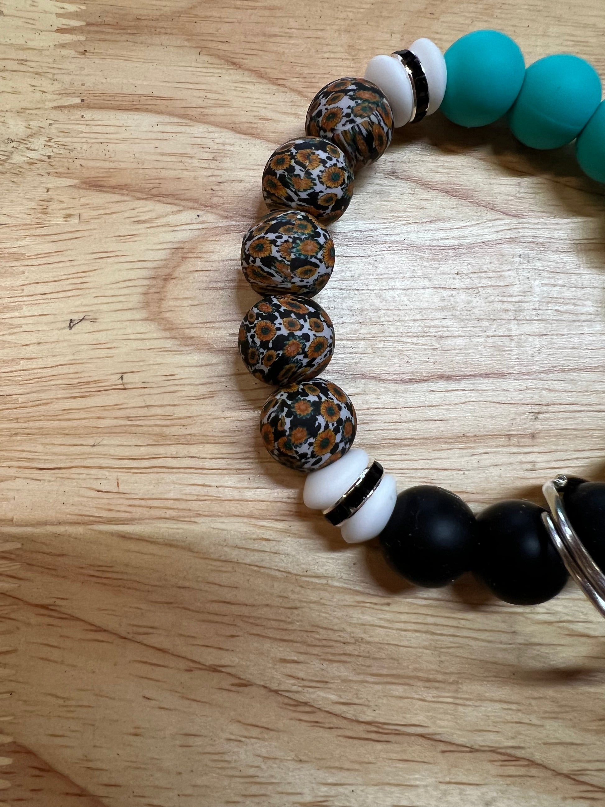 Sunflowers & Spades Bangle Keychain (8278080487562)